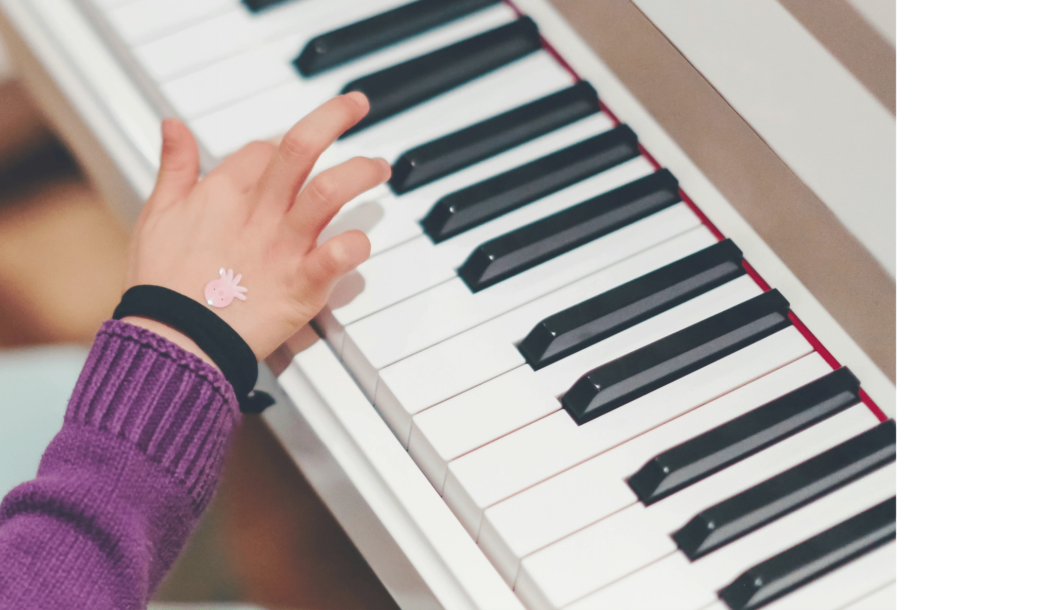 student playing piano