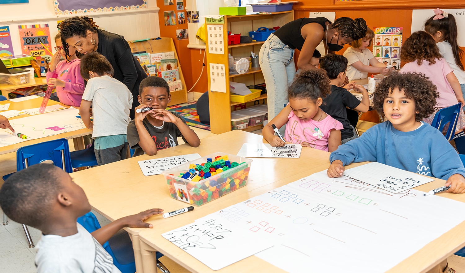 classroom of children