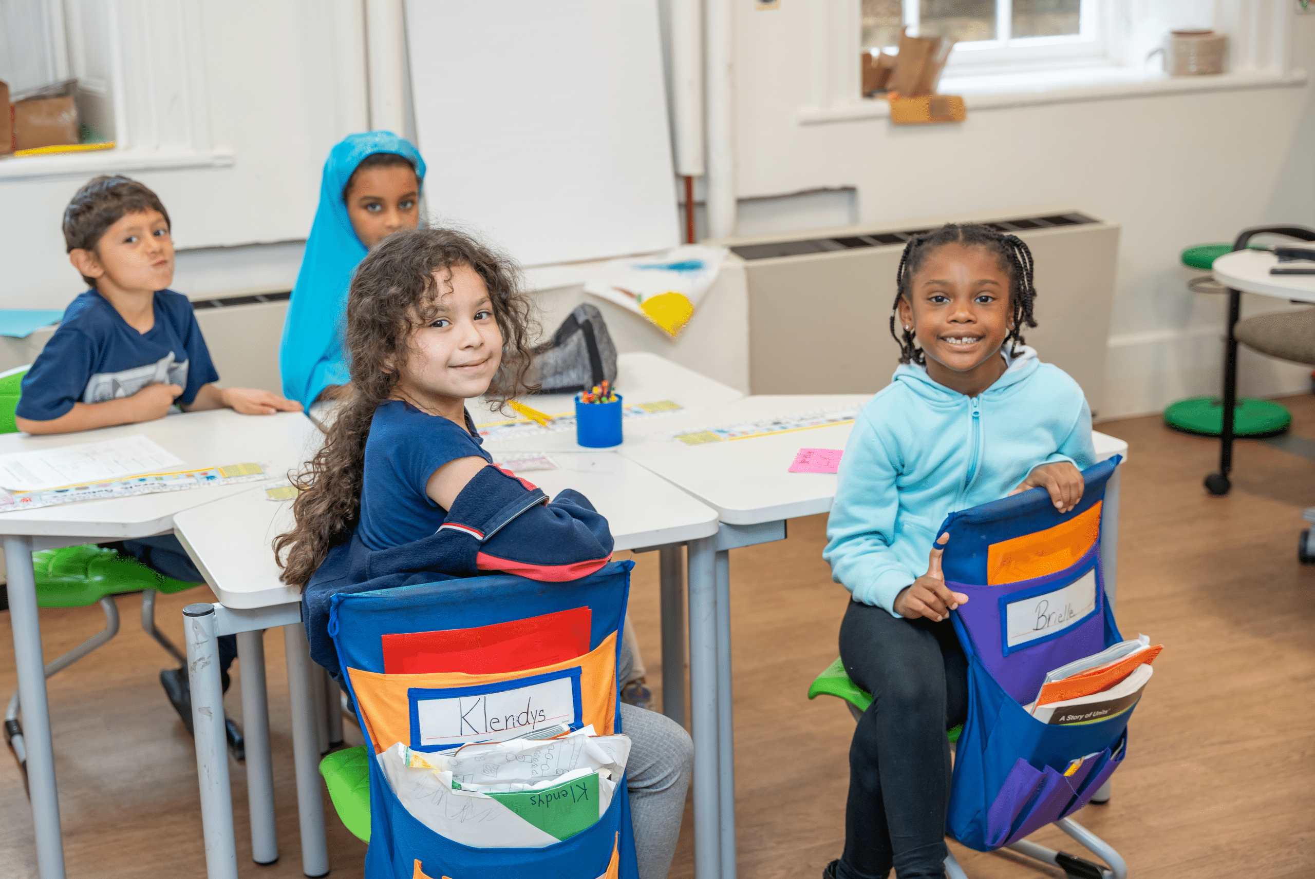 students at desk